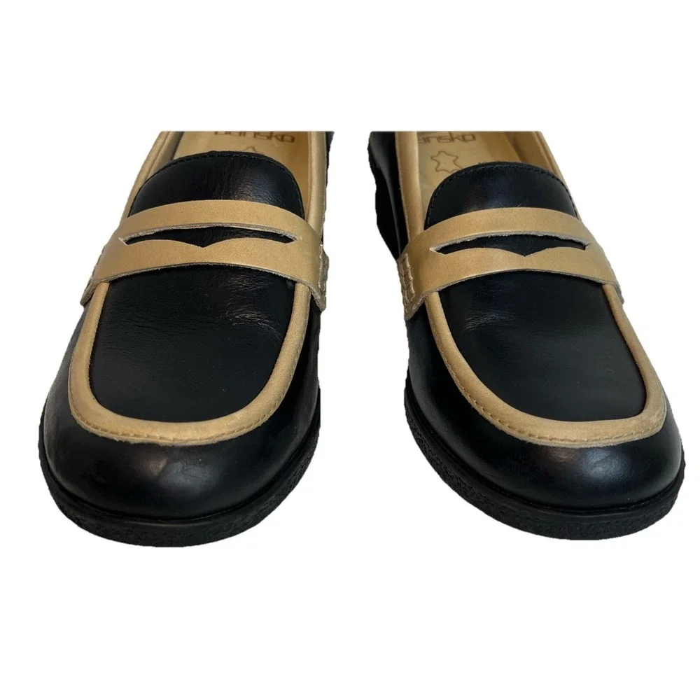 Dansko Danica Black &‎ Dune Loafers Womens Size 37 EU/6.5-7 US